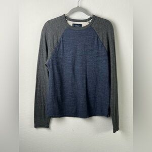 Lucky Brand Blue & Gray Lightweight Crewneck Sweatshirt
